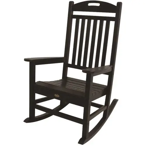Yacht Club Charcoal Black Plastic Outdoor Patio Rocker Yacht Club Charcoal Black Plastic Outdoor Patio Rocker