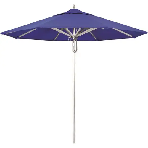 9 ft. Silver Aluminum Commercial Market Patio Umbrella with Pulley Lift in Pacific Blue Sunbrella 9 ft. Silver Aluminum Commercial Market Patio Umbrella with Pulley Lift in Pacific Blue Sunbrella