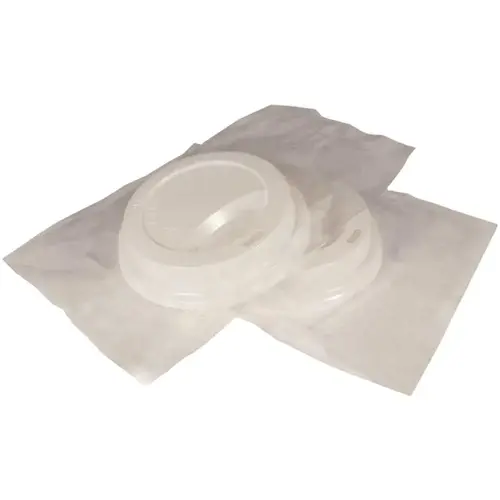 10 oz. and 12 oz. Wrapped Cup Lid White - pack of 1000