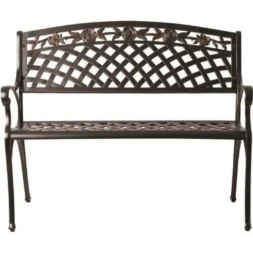 Scarlet Antique Bronze 40 in. Cast Aluminum Outdoor Bench Scarlet Antique Bronze 40 in. Cast Aluminum Outdoor Bench