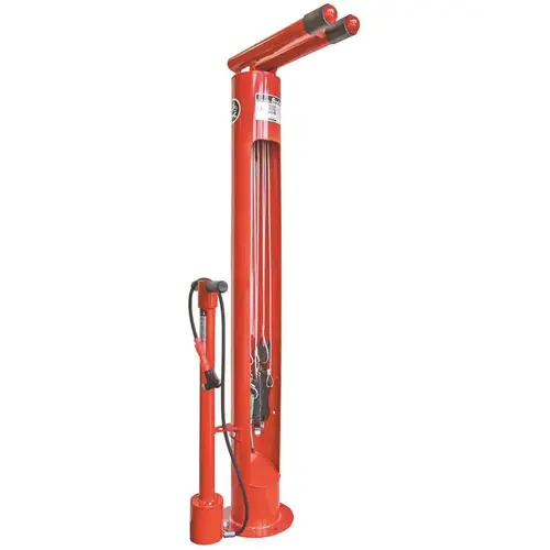 Deep Red Bike Repair Stand with Air Pump