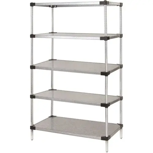Chrome 4-Tier Chrome Wire Shelving Unit (36 in. W x 54 in. H x 18 in. D) Chrome 4-Tier Chrome Wire Shelving Unit (36 in. W x 54 in. H x 18 in. D)
