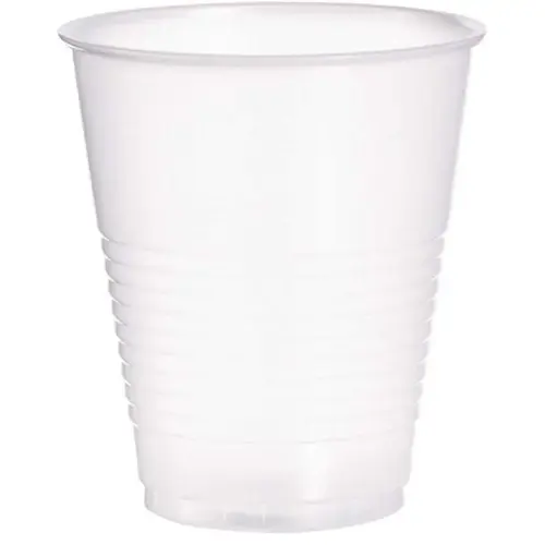 Translucent 12 oz. Polystyrene Plastic Cold Cups Squat (1000-Per Case) - pack of 1000