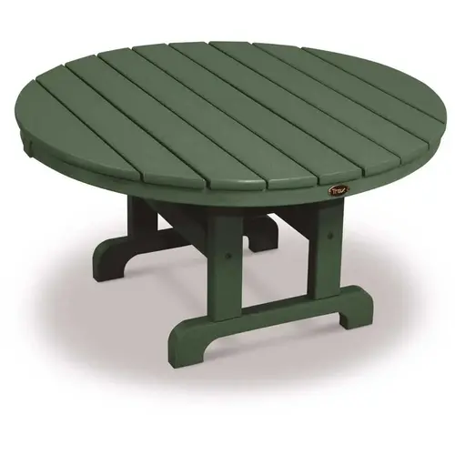 Cape Cod 36 in. Rainforest Canopy Round Plastic Outdoor Patio Coffee Table