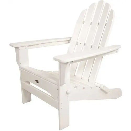 Cape Cod Classic White Folding Plastic Adirondack Chair Cape Cod Classic White Folding Plastic Adirondack Chair