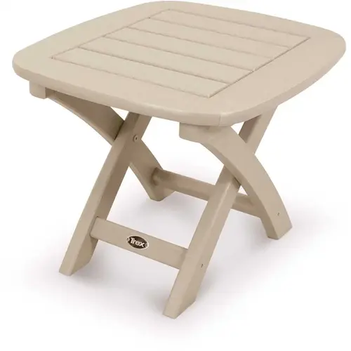Yacht Club 21 in. x 18 in. Sand Castle Patio Side Table