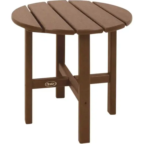 Cape Cod 18 in. Vintage Lantern Round Plastic Outdoor Patio Side Table
