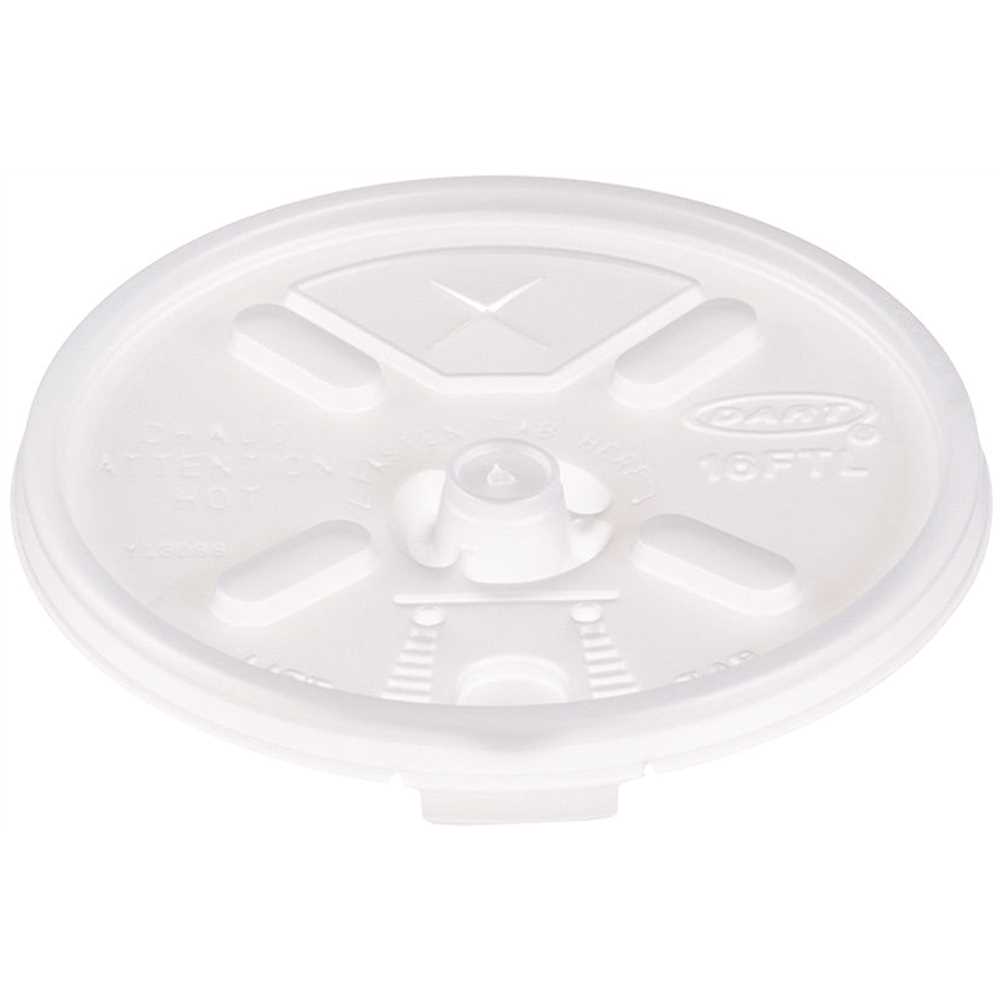 DART 16FTLS Lift 'n' Lock, Straw Slotted Lid for 16-Series Cups, Translucent - pack of 1000