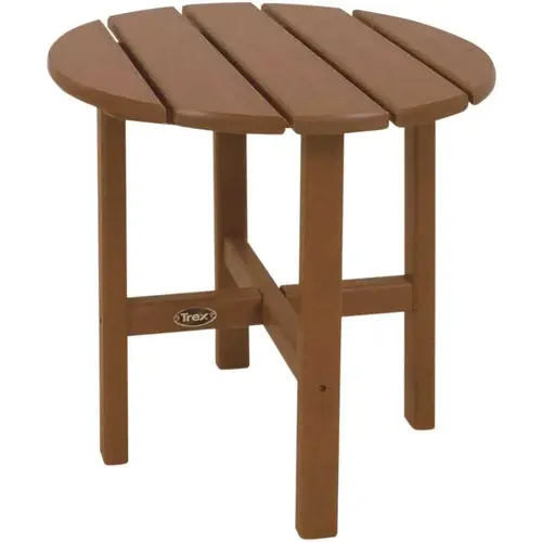Cape Cod 18 in. Tree House Round Plastic Outdoor Patio Side Table
