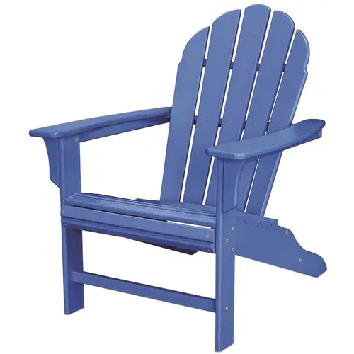 HD Pacific Blue Plastic Patio Adirondack Chair