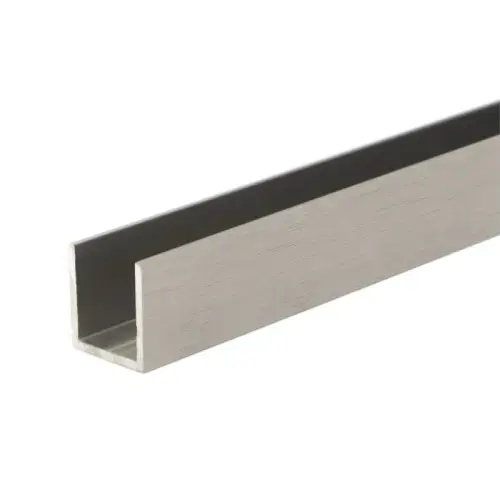 1" x 1" U-Channel - Brushed Stainless Anodized 36" Length 1" x 1" U-Channel - Brushed Stainless Anodized 36" Length
