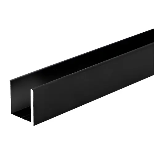 1" x 1" U-Channel - Matte Black Anodized  84" Length
