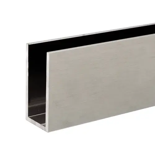 1" x 2" Deep U-Channel - Brushed Stainless Anodized  36" Length
