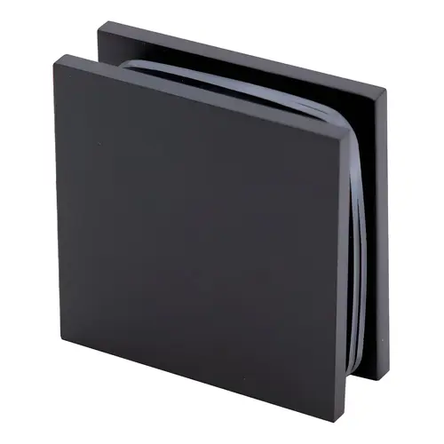 Square Wall Mount Clamp, Brass Material, Wall Mount, 3/8" to 1/2" Glazing Thickness, Oil Rubbed Bronze Finish