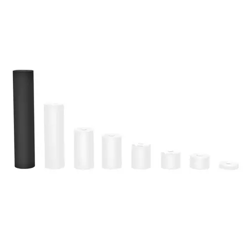 Standoff Base, Stainless Steel Material, 1-1/4" Diameter, 6" Height, For Monolithic And Laminated Tempered Glass, Matte Black Finish