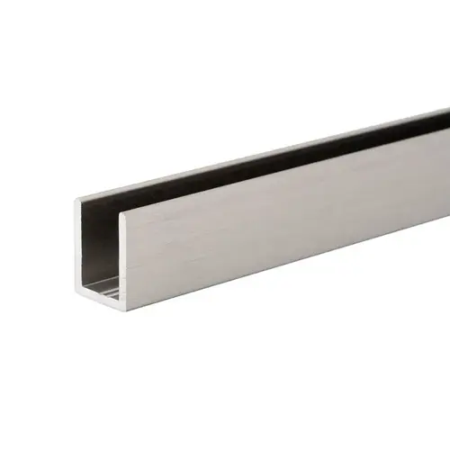 Classic U-Channel for 3/8" Glass - Brushed Nickel 95" Length