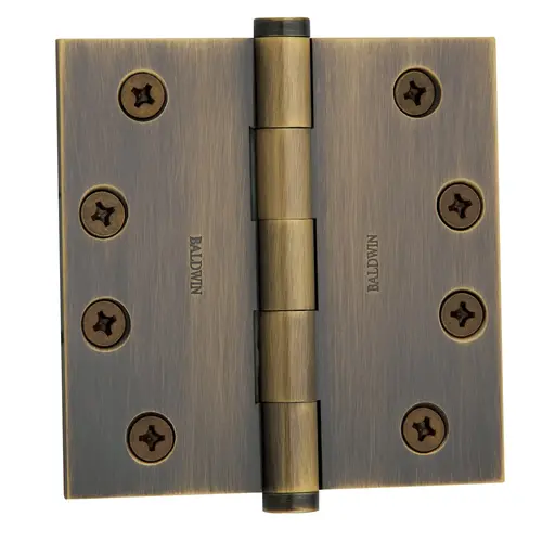 4" x 4" Mortise Square Hinge Antique Brass Finish 4" x 4" Mortise Square Hinge Antique Brass Finish