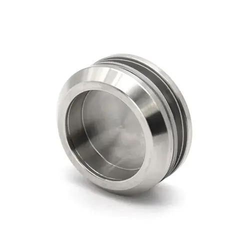 Thru-Glass Finger Pull, Low profile design, 2-1/4" Overall Diameter, Metal Material, Thru-Glass Installation, Polished Chrome Finish Thru-Glass Finger Pull, Low profile design, 2-1/4" Overall Diameter, Metal Material, Thru-Glass Installation, Polished Chrome Finish