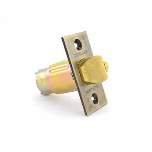 A Series Square Corner Dead Latch with 2-3/4" Backset with 1-1/8" Face Satin Brass Finish A Series Square Corner Dead Latch with 2-3/4" Backset with 1-1/8" Face Satin Brass Finish
