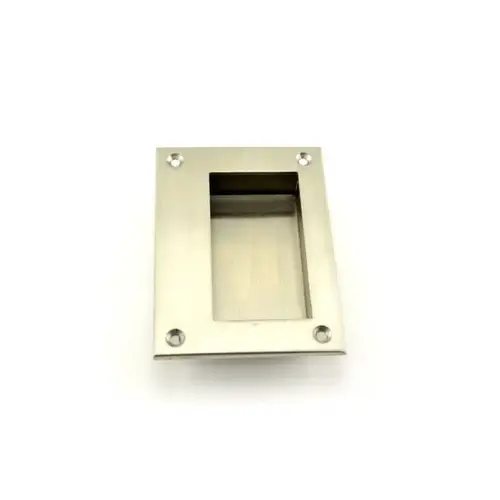 3-1/2" x 4-3/4" Flush Pull with Mounting Holes on Face Satin Stainless Steel Finish 3-1/2" x 4-3/4" Flush Pull with Mounting Holes on Face Satin Stainless Steel Finish