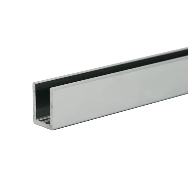 Brixwell Classic U-Channel for 1/2 Glass - Brite Chrome Anodized 72 Length SUCD12BAM-CCP72 Brixwell Classic U-Channel for 1/2 Glass - Brite Chrome Anodized 72 Length SUCD12BAM-CCP72