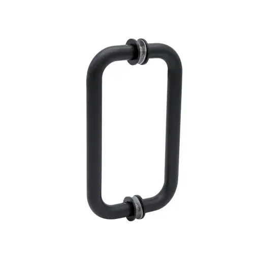 Back-to-Back Tubular Pull Handle with Washer, Brass Material, 8" Center-To-Center, 3/4" Tube Diameter, Oil Rubbed Bronze Finish