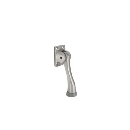 4" Kick Down Door Holder Sprayed to Match Satin Chrome Finish 4" Kick Down Door Holder Sprayed to Match Satin Chrome Finish