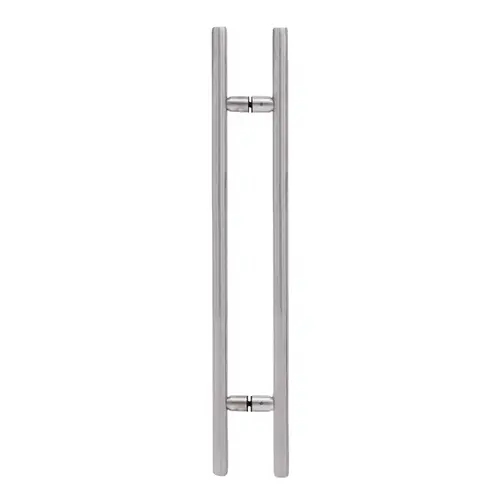 Ladder Handle For Shower Doors, Brass Material, 24" Center-to-Center, 1-1/4" Tube Diameter, Back To Back Mount, Brushed Nickel Finish Ladder Handle For Shower Doors, Brass Material, 24" Center-to-Center, 1-1/4" Tube Diameter, Back To Back Mount, Brushed Nickel Finish