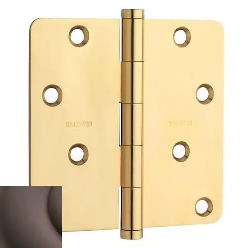 4" x 4" - 1/4" Radius Mortise Hinge Venetian Bronze Finish 4" x 4" - 1/4" Radius Mortise Hinge Venetian Bronze Finish