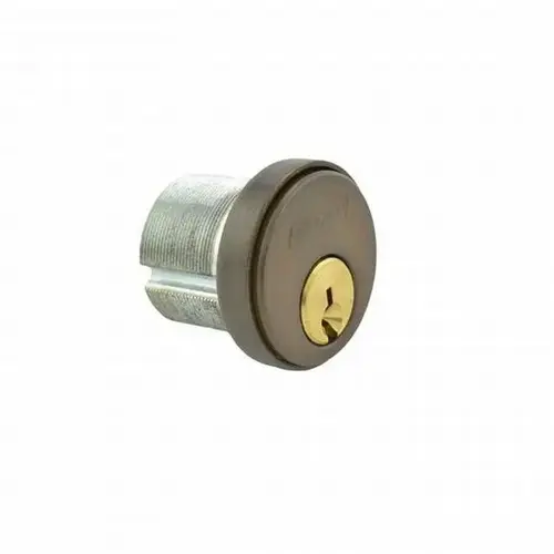 1-1/8" Conventional Mortise Cylinder C Keyway with Compression Ring and Spring with Straight Cam Oil Rubbed Bronze Finish 1-1/8" Conventional Mortise Cylinder C Keyway with Compression Ring and Spring with Straight Cam Oil Rubbed Bronze Finish