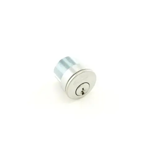 1-1/4" Conventional Mortise Cylinder C Keyway with 3/8" Blocking Ring with Adams Rite Cam Satin Chrome Finish 1-1/4" Conventional Mortise Cylinder C Keyway with 3/8" Blocking Ring with Adams Rite Cam Satin Chrome Finish