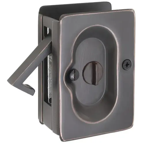 Priv Pocket Door Lock, Oil Rubbed Bronze Finish Priv Pocket Door Lock, Oil Rubbed Bronze Finish