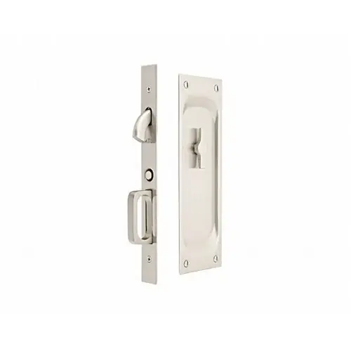 Priv Pocket Door Mortise Lock for 1-3/4" Door, Satin Nickel Finish