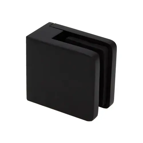 SQ Series Glass Clamp With Flat Base For 1/2" and 9/16" Glass - Matte Black