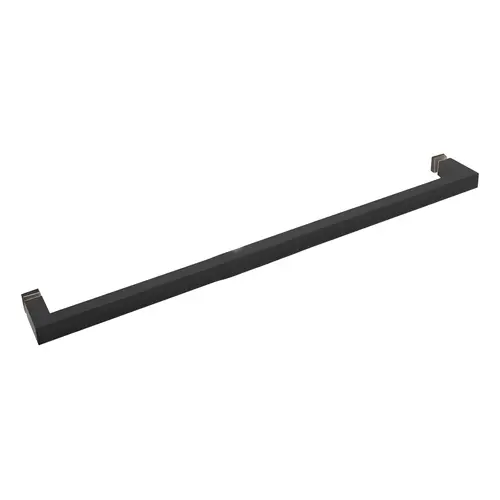 Square Mitered Corner Single Sided Towel Bar, Brass material, 24" Center-to-Center, Mitered Corners, Oil Rubbed Bronze Finish Square Mitered Corner Single Sided Towel Bar, Brass material, 24" Center-to-Center, Mitered Corners, Oil Rubbed Bronze Finish