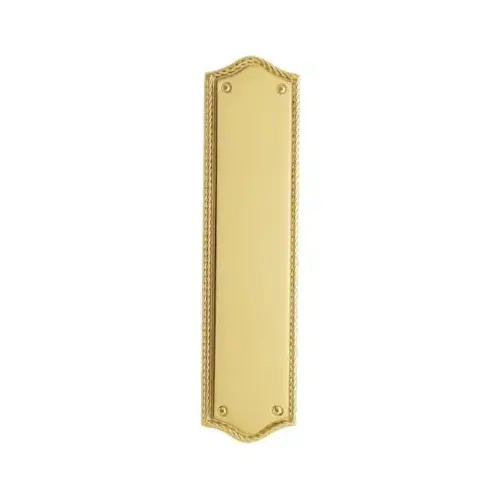 Push Plate 2-3/4" x 10-7/8" Bristol Lifetime Brass Finish Push Plate 2-3/4" x 10-7/8" Bristol Lifetime Brass Finish