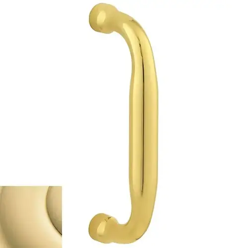 Utility 5-1/2" Center to Center Door Pull Unlacquered Brass Finish