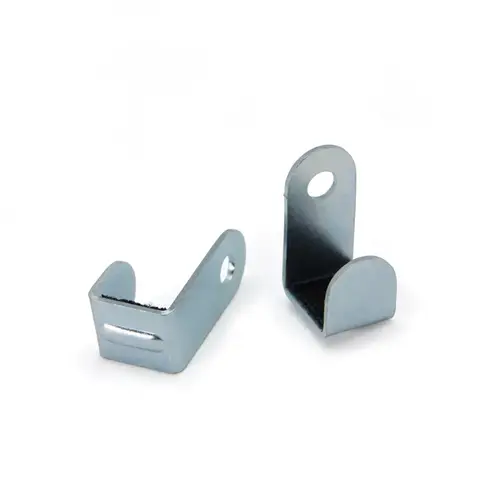 Felt Lined J-Style Mirror Clip for 3/8" Mirror Nickel Plated - pack of 100