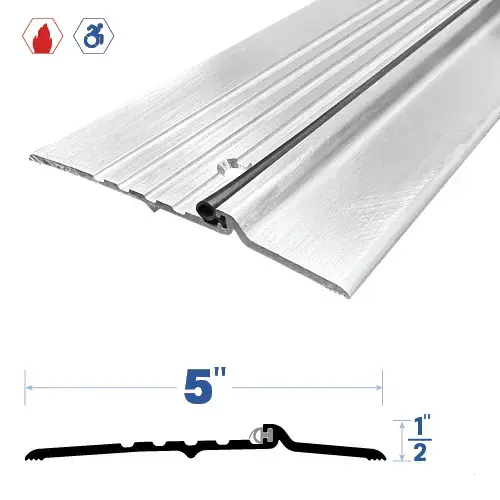 Rabbeted Threshold (5" by 1/2") Mill Aluminum Rabbeted Threshold (5" by 1/2") Mill Aluminum