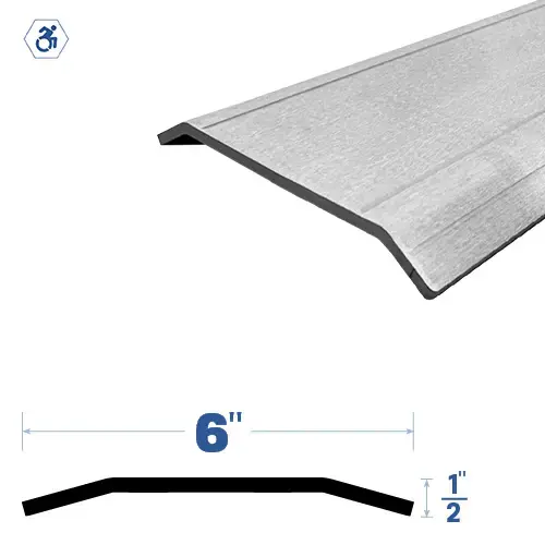 Stainless Steel Threshold (6" by 1/2") Stainless Steel Stainless Steel Threshold (6" by 1/2") Stainless Steel