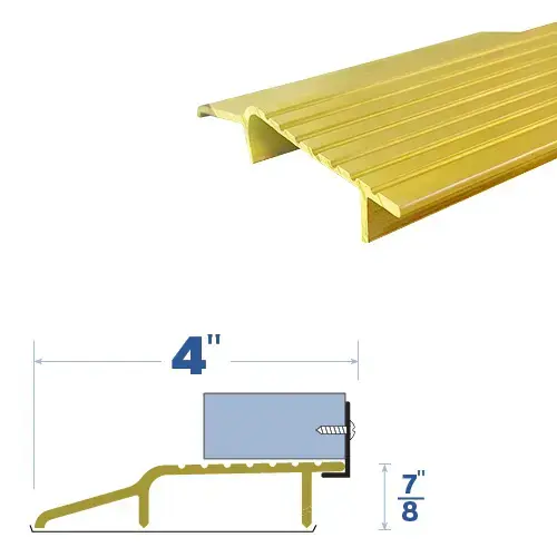 Interlocking Bronze Threshold (4" by 7/8") Architectural Bronze Interlocking Bronze Threshold (4" by 7/8") Architectural Bronze