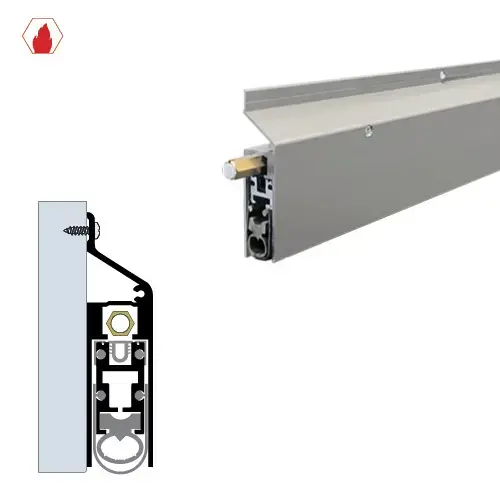36" Extended-Drop Automatic Door Bottom (29/32" by 3-1/2") Matte Black Powder Coat