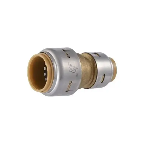 Max Reducing Pipe Coupling, 1/2 in PTC x 3/4 in PTC, Brass, 250 psi Pressure