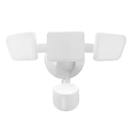 Wired Motion Led Security 3 Head Wht 3200lm 4000k 240 Degree 50ft Wired Motion Led Security 3 Head Wht 3200lm 4000k 240 Degree 50ft