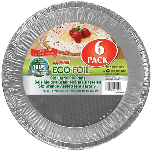 22305TL-010 Pie Pan, 9 in OAL, Aluminum 22305TL-010 Pie Pan, 9 in OAL, Aluminum