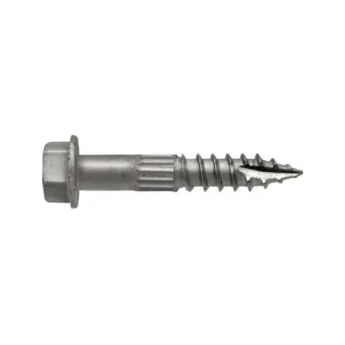Strong-Drive Connector Screw, 1-1/2 in L, Serrated Thread, Hex Drive, Type 17 Point Double Barrier Strong-Drive Connector Screw, 1-1/2 in L, Serrated Thread, Hex Drive, Type 17 Point Double Barrier
