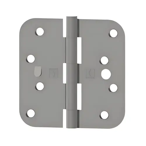 4" x 4" 5/8" Radius Full Mortise Residential Weight Hinge with Safety Stud Satin Nickel Finish