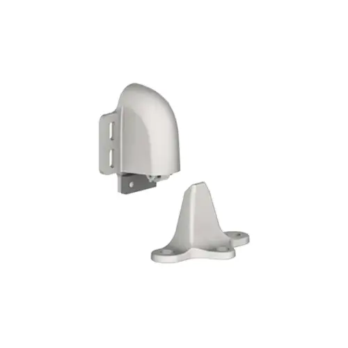 328F Automatic Floor Stop and Holder with 2-1/4" High Strike, Satin Chrome Finish