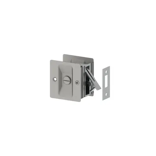 330L Square Privacy Pocket Door Latch for 1-3/8" Doors, Satin Chrome Finish 330L Square Privacy Pocket Door Latch for 1-3/8" Doors, Satin Chrome Finish