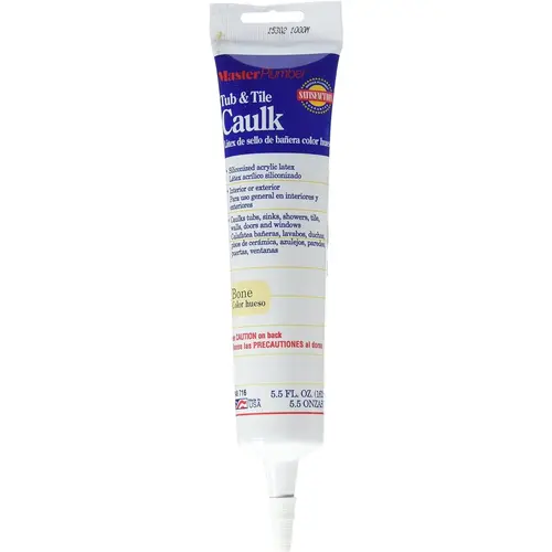 Tub & Tile Caulk, Bone, 5.5-oz.